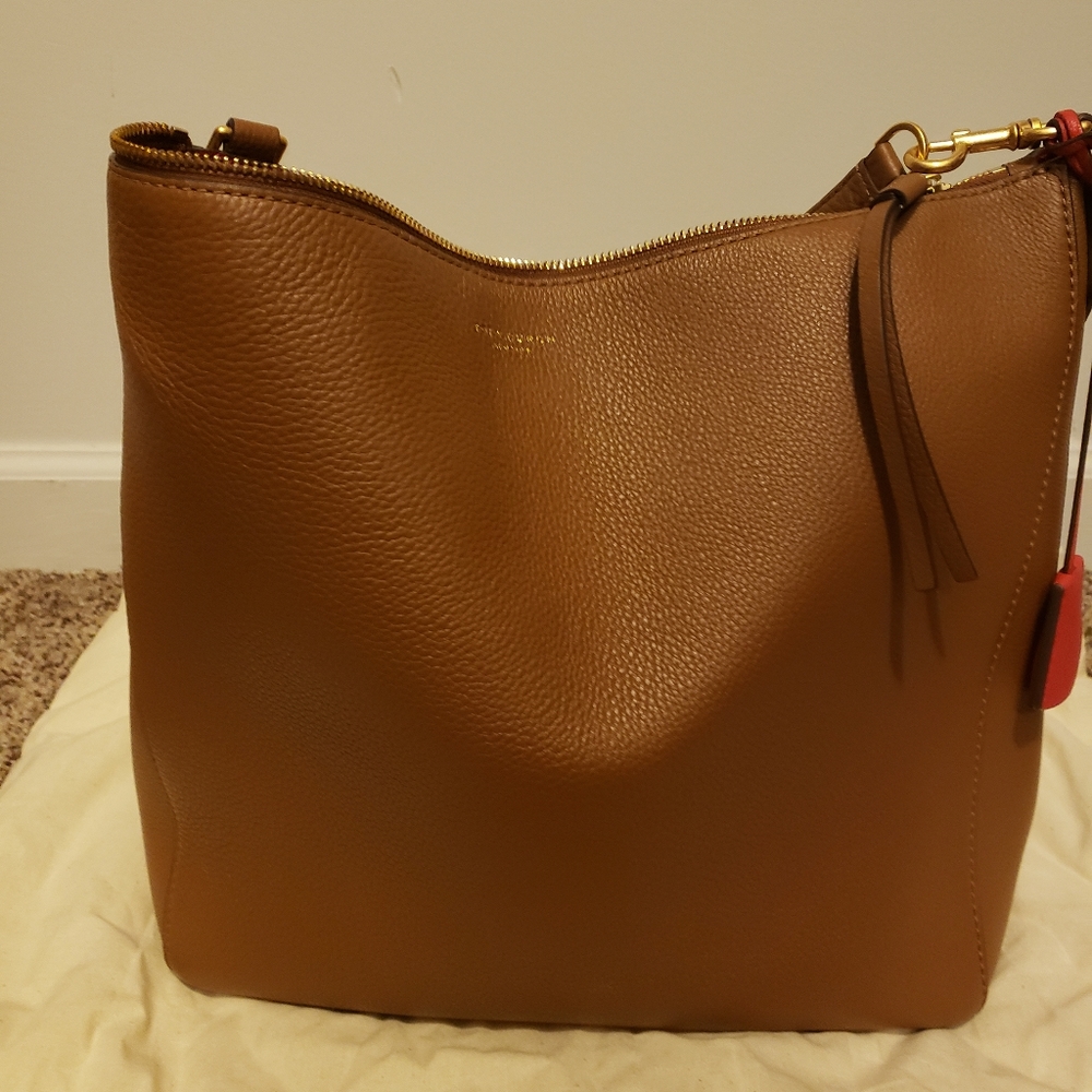 Tory Burch Hobo, Tan..Red interior